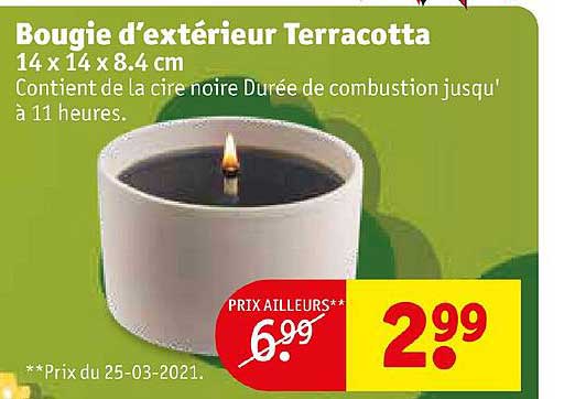 Bougie D'extérieur Terracotta