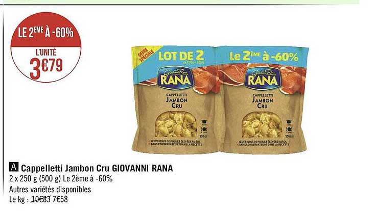 cappelletti jambon cru giovanni rana
