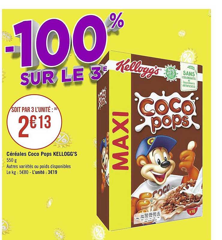 céréales coco pops kellogg's