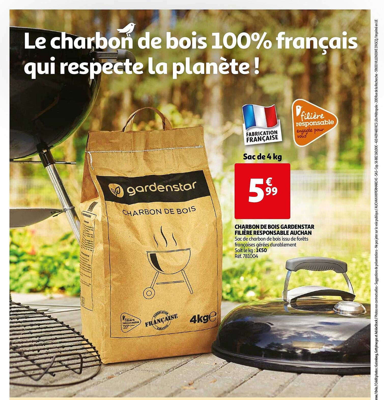 Charbon De Bois Gardenstar Filière Responsable Auchan