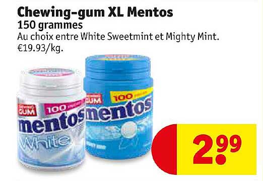 chewing-gum xl mentos