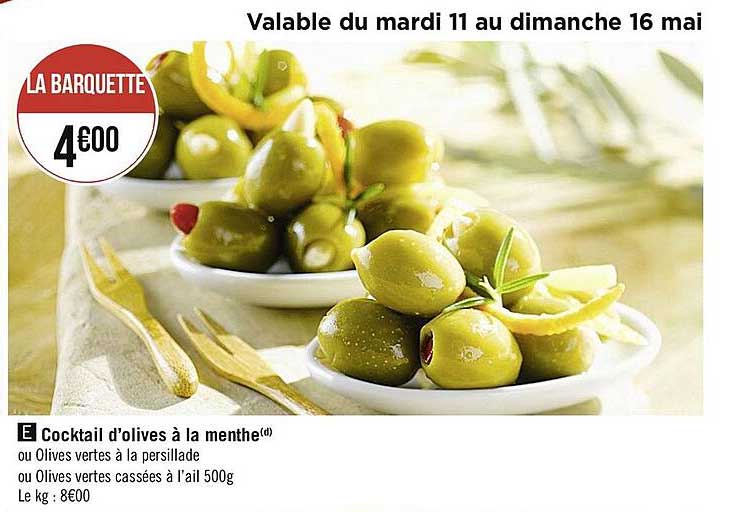 Cocktail D'olives à La Menthe