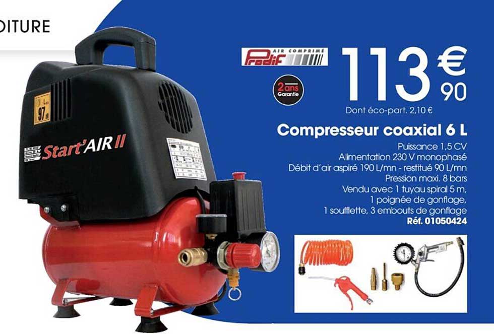 compresseur coaxial 6 l prodif