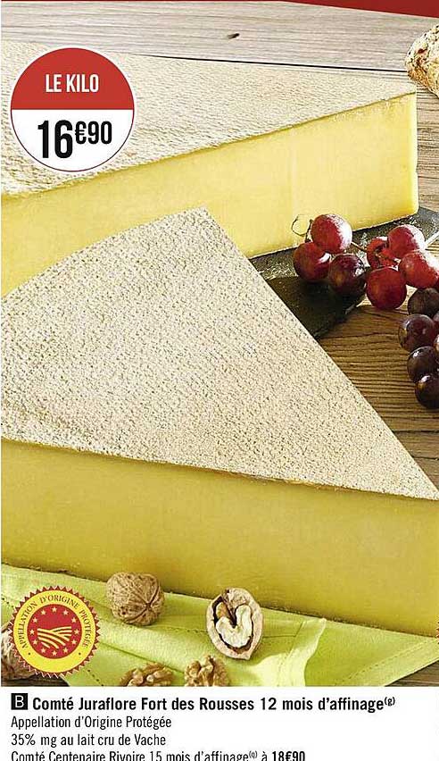 comté juraflore fort des rousses 12 mois d'affinage
