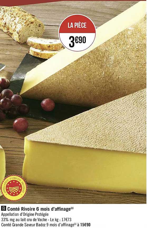 comté rivoire 6 mois d'affinage