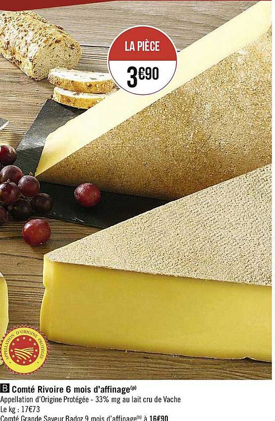 comté rivoire 6 mois d'affinage
