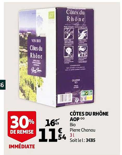 côtes du rhône aop bio pierre chanau