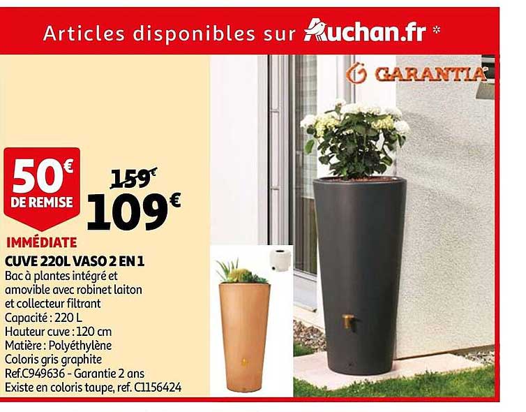 cuve 220l vaso 2 en 1