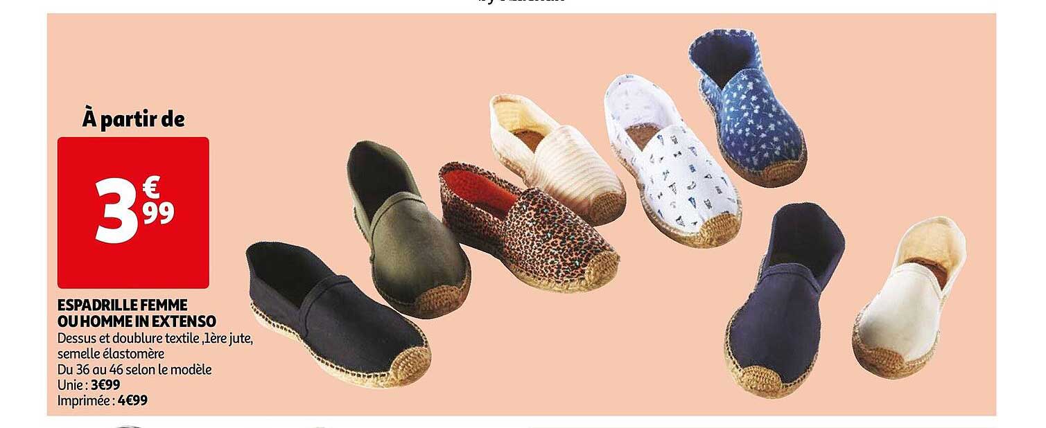 espadrille femme ou homme in extenso