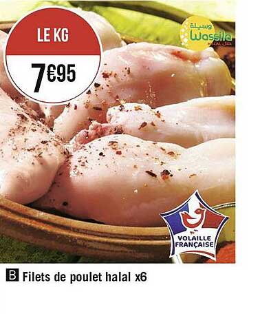 Filets De Poulet Halal X6