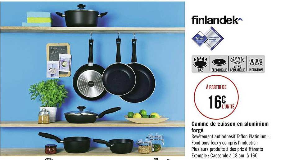 gamme de cuisson en aluminium forgé