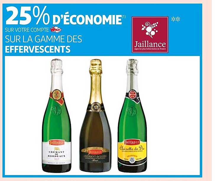 gamme des effervescents jaillance