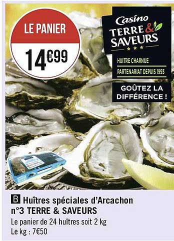 huîtres spéciles d'arcachon n°3 terre & saveurs