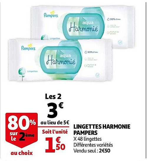 Lingettes Harmonie Pampers