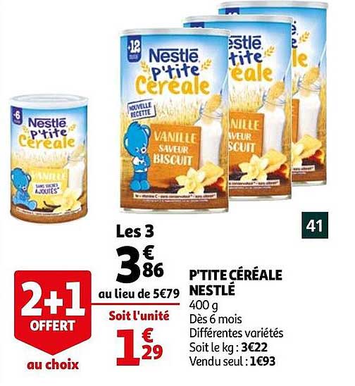 p'tite céréale nestlé