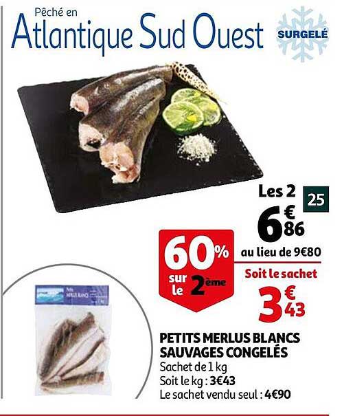 Petits Merlus Blancs Sauvages Congelés