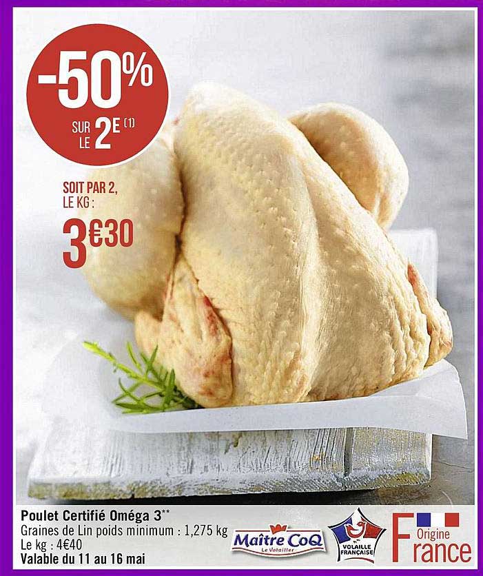 Poulet Certifié Oméga 3