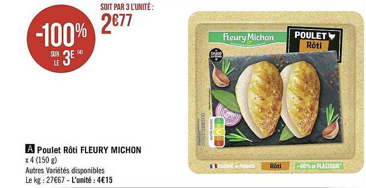 Poulet Rôti Fleury Michon