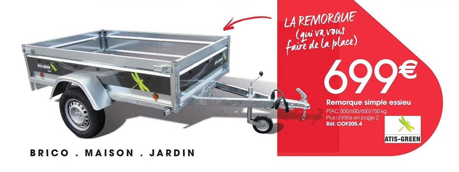 remorque simple essieu atis-green