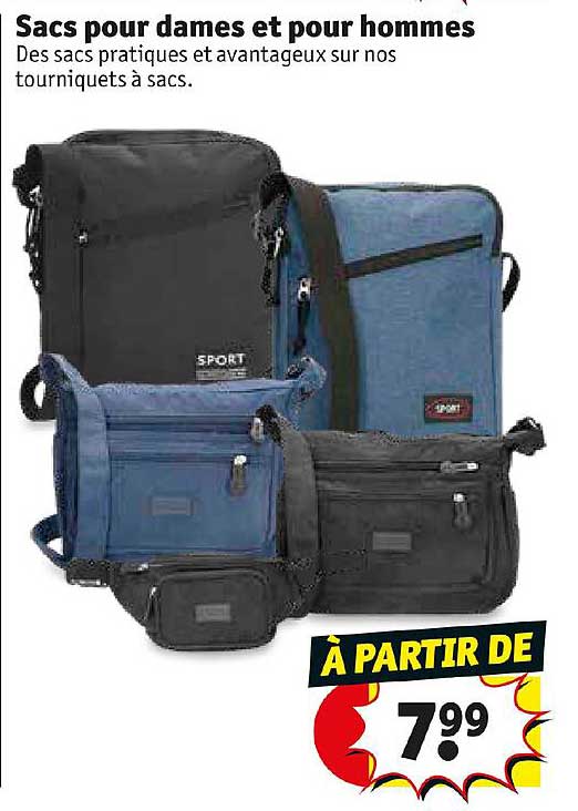sacs pour dames et pour hommes