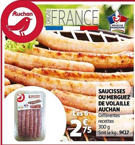 Saucisses Ou Merguez De Volaille Auchan
