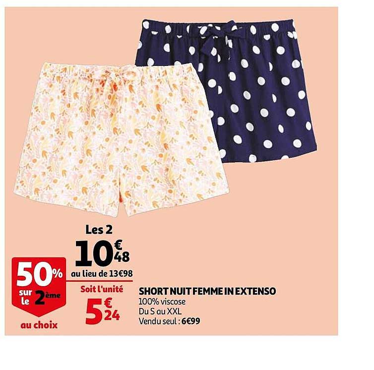 short nuit femme in extenso