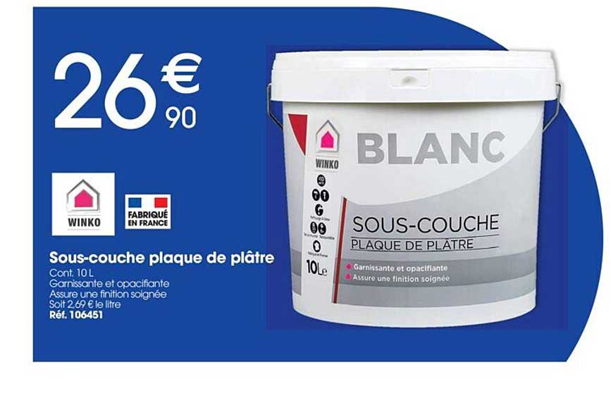 sous-couche plaque de plâtre winko