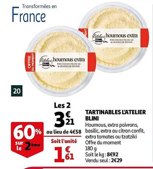 tartinables l'atelier blini