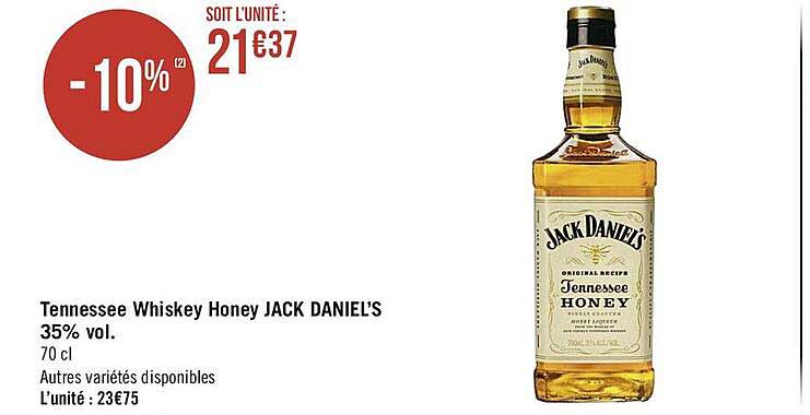 tennessee whiskey honey jack daniel's 35% vol.