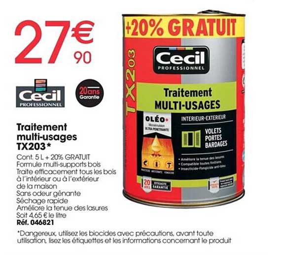 traitement multi-usages tx203 cecil