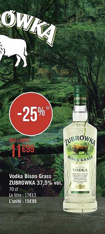 vodka bison grass zubrowka 37,5% vol.