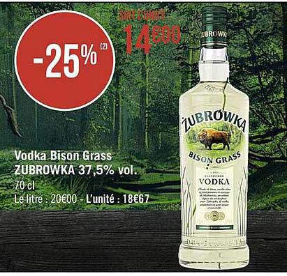 vodka bison grass zubrowka 37,5% vol.