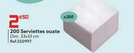 200 serviettes ouate