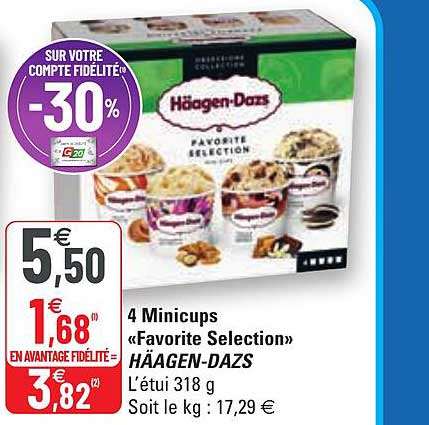 4 minicups «favorite selection» häagen-dazs