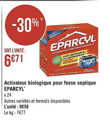 activateur biologique pour fosse septique eparcyl