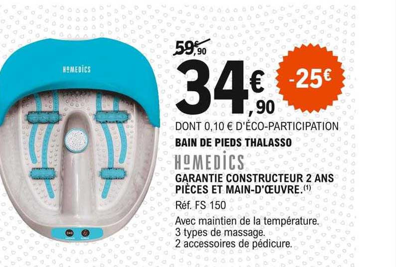 bain de pieds thalasso homedics