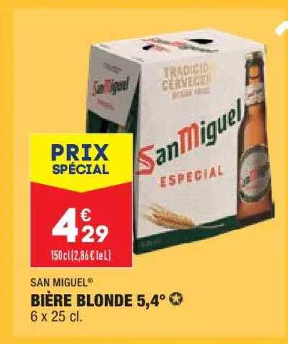 bière blonde 5,4° san miguel