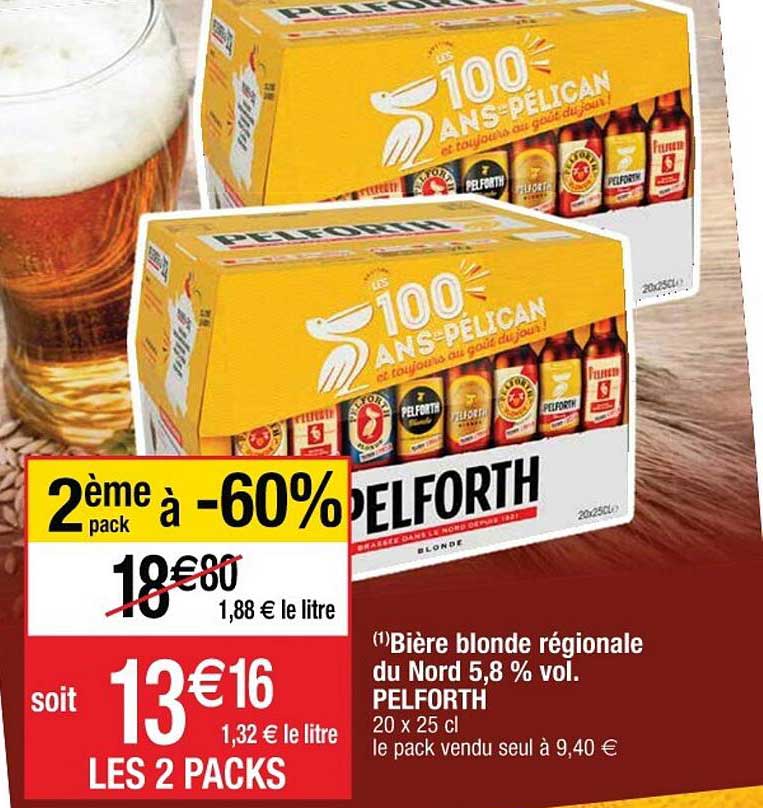 bière blonde régionale du nord 5.8% vol. pelforth