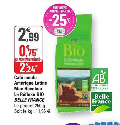café moulu amérique latine max havelaar le réflexe bio belle france