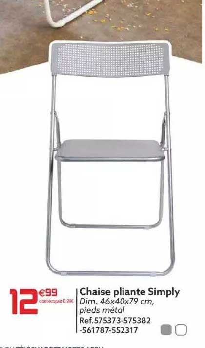chaise pliante simply