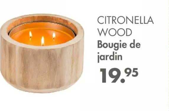 Citronella Wood Bougie De Jardin