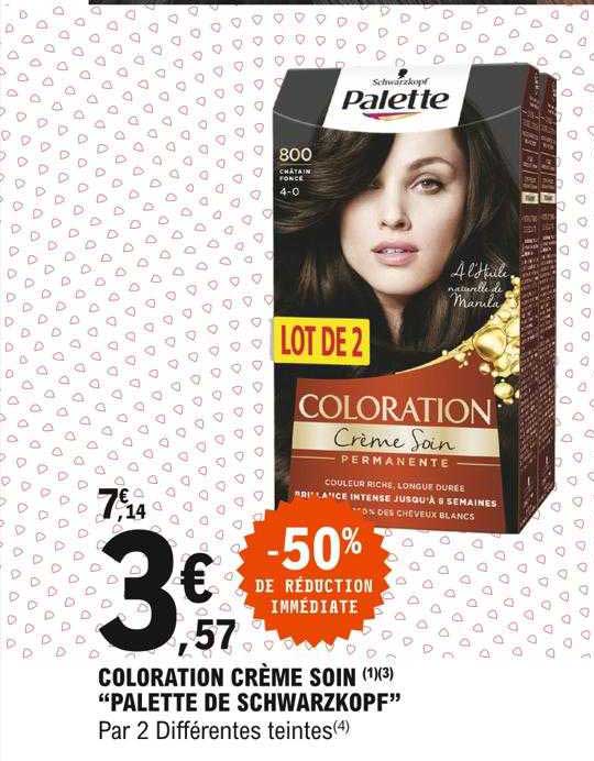 Coloration Crème Soin "palette De Schwarzkopf"