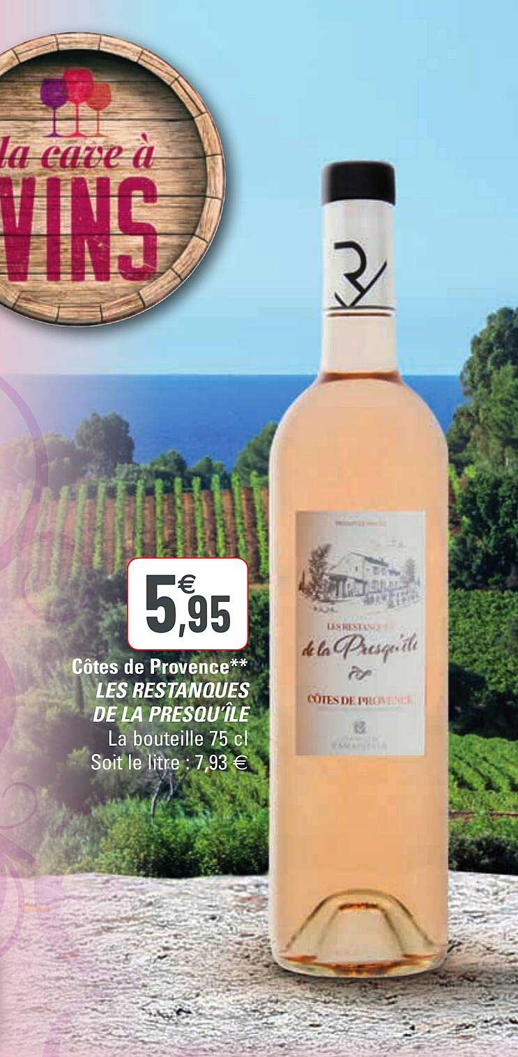 côtes de provence les restanques de la presqu'île