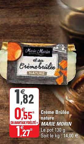 crème brûlée nature marie morin