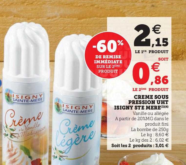crème sous pression uht isigny ste mère
