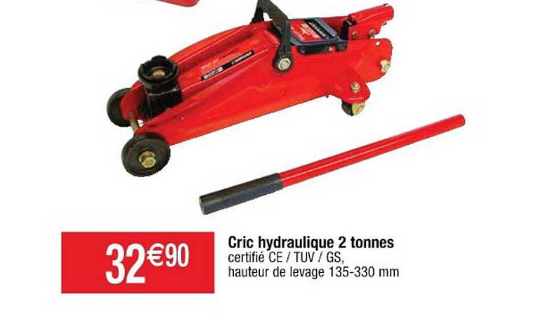 cric hydraulique 2 tonnes