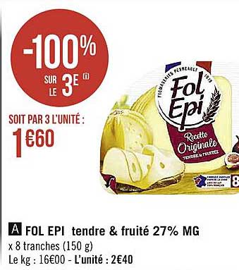fol épi tendre & fruité 27% m.g.