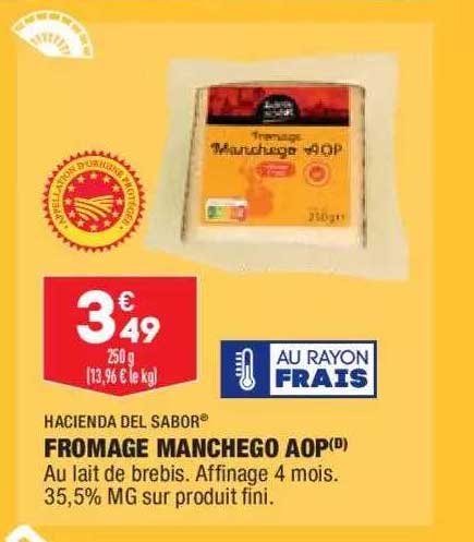 Fromage Manchego Aop Hacienda  Del Sabor