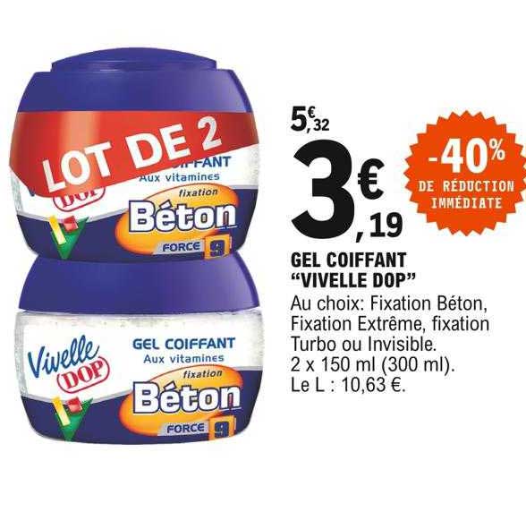 gel coiffant "vivelle dop"