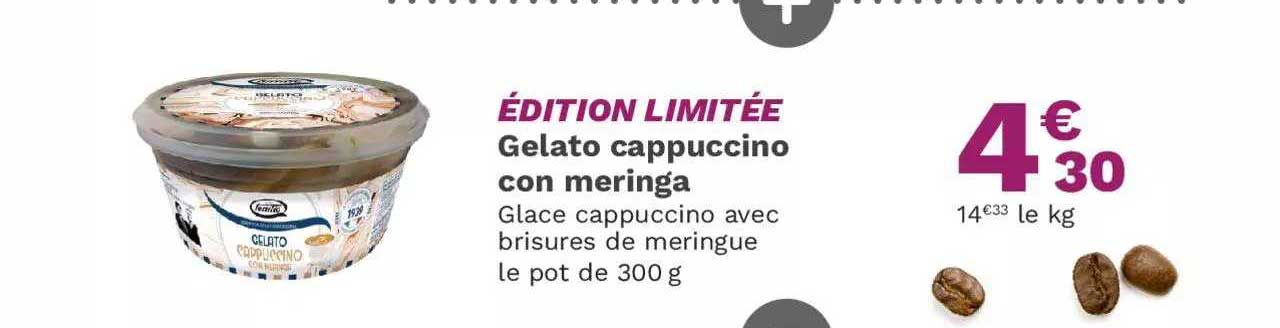 gelato cappuccino con meringa